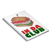 インダクラブターキークラブサンドイッチおもしろいグルメダイナー ノートブック (右側)