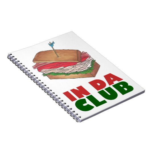 インダクラブターキークラブサンドイッチおもしろいグルメダイナー ノートブック (右側)