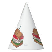インダクラブターキークラブサンドイッチおもしろいグルメダイナー パーティーハット (左)