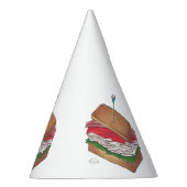 インダクラブターキークラブサンドイッチおもしろいグルメダイナー パーティーハット (右)