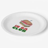 インダクラブターキークラブサンドイッチおもしろいグルメダイナー ペーパープレート (アングル)