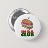 インダクラブターキークラブサンドイッチおもしろいグルメダイナー 缶バッジ (正面&裏面)