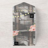 インダストリアルエレガンスモダンシック結婚ズ オールインワン招待状 (外側)