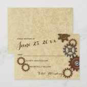 インダストリアルギア ラスティックウェディングレスポンス 出欠カード (正面/裏面)