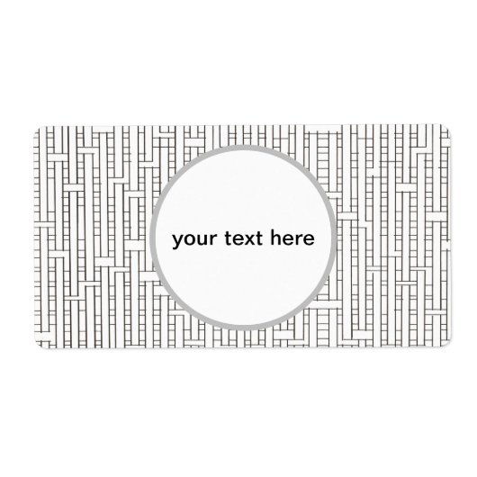 インダストリアルグリッドバウハモダンウス幾何学模様 ラベル (正面)