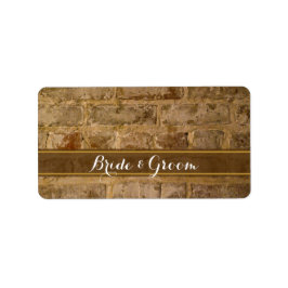 インダストリアルシックブリック結婚式の引き出物ラベル ラベル