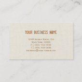 インダストリアルデザイナー – Burlapフローラリース 名刺 (裏面)