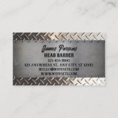 インダストリアルバーバーショップ美容師理容師ショップ 名刺 (裏面)