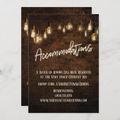 インダストリアルブリックエジソンライツアコモデーションカード 招待状 (正面/裏面)