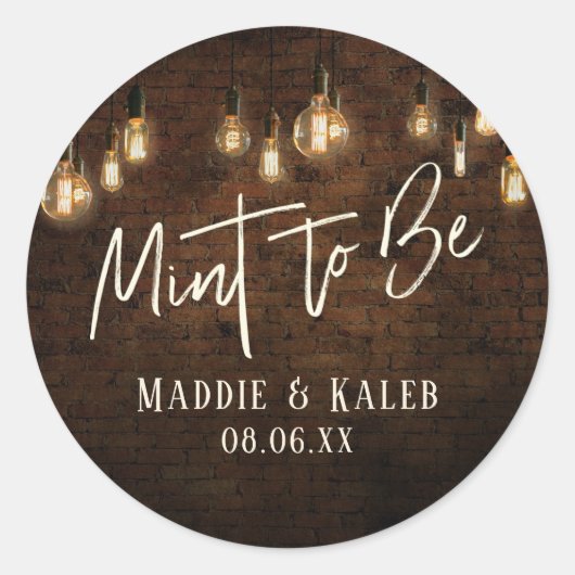 インダストリアルブリック ヴィンテージエジソンライト ミントトゥビー ラウンドシール (正面)