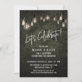 インダストリアルレンガ・エジソンライト　レッツセレブレイト 招待状 (正面)