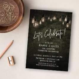 インダストリアルレンガ・エジソンライト　レッツセレブレイト 招待状