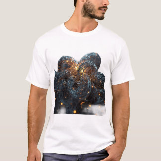 インダストリアル抽象グロー加工ワイヤーメッシュ グラフィックTシャツ - Indus Tシャツ
