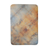 インダストリアル抽象芸術テラコッタブルーグレー バスマット (正面縦)