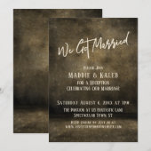 インダストリアル・ウィ・ガット・マリード 結婚式の披露宴のみ 招待状 (正面/裏面)