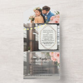 インダストリアル エレガンス モダン シック ウェディング オールインワン招待状 (内側)