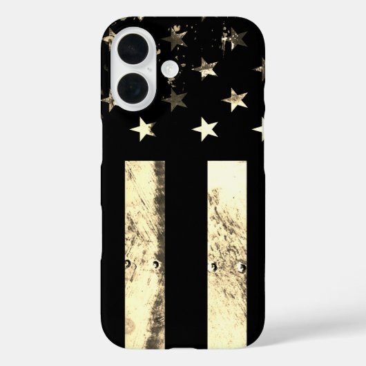 インダストリアル・グランジ アメリカ国旗 砂漠 セピア Case-Mate iPhoneケース (裏面)