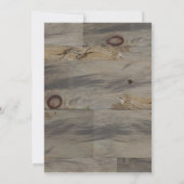 インダストリアル グレー ブラウン ウッド ラスティック セーブ ザ デート 招待状 (裏面)