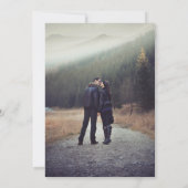 インダストリアル シック エレガント フラワー ウェディング 招待状 (裏面)