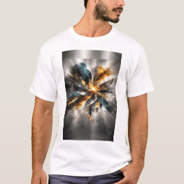 インダストリアル ジオメトリック アブストラクト メタル Tシャツ