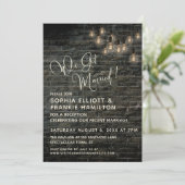 インダストリアル ブリック ヴィンテージ ライト - 私たち結婚しました 招待状 (スタンド正面)