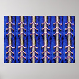 インダストリミニマルア王室の・ブルー抽象デザイン ポスター