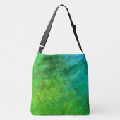 インダストリ素朴アインスパイアルサートアートグリーンブルー クロスボディバッグ (裏面)