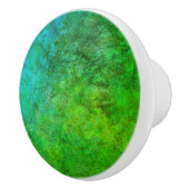 インダストリ素朴アインスパイアルサートアートグリーンブルー セラミックノブ (右)