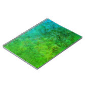 インダストリ素朴アインスパイアルサートアートグリーンブルー ノートブック (左側)