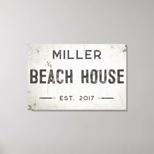 インダストリ素朴アモダンファームハウスビーチハウス キャンバスプリント (正面)