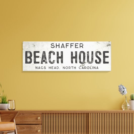 インダストリ素朴アモダンファームハウスビーチハウス キャンバスプリント (インサイチュ (リビング))