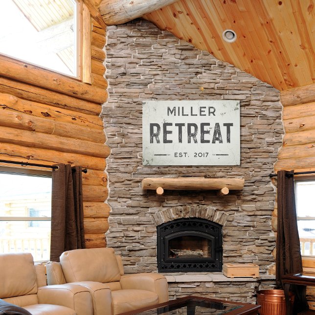 インダストリ素朴アモダンファームハウスリトリート メタルプリント (Rustic Industrial Farmhouse Retreat Metal Wall Art)