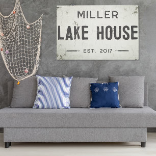 インダストリ素朴アモダンファームハウスレイクハウス メタルプリント