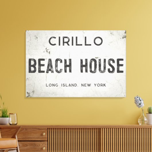 インダストリ素朴アモダンルファームハウスビーチハウスシティ キャンバスプリント (インサイチュ (リビング))