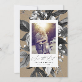 インダストリ素朴アルシックフローラの結婚フォトクラフト セーブザデート