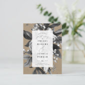 インダストリ素朴アルシックフローラ日付クラフトを保存 案内ポストカード (スタンド正面)