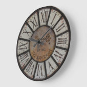 インダストリ素朴アルファームハカスタムウス名 ラウンド壁時計 (傾斜)