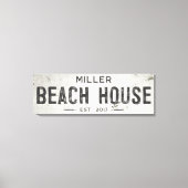 インダストリ素朴モダンアルファームハウスビーチハウスロン キャンバスプリント (正面)