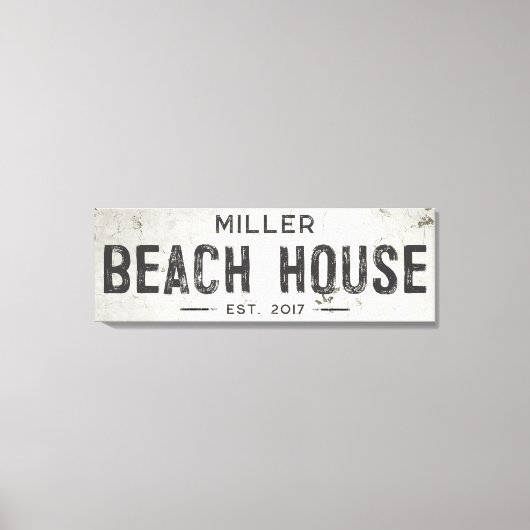 インダストリ素朴モダンアルファームハウスビーチハウスロン キャンバスプリント (正面)