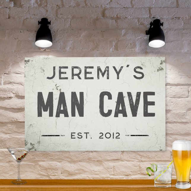 インダストリ素朴モダンアルファームハウスマンケーブ メタルプリント (Rustic Modern Industrial Farmhouse Man Cave Metal Wall Art)