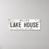 インダストリ素朴モダンアルファームハウスレイクハウスロン キャンバスプリント (正面)