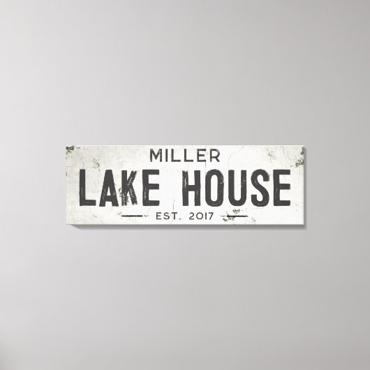 インダストリ素朴モダンアルファームハウスレイクハウスロン キャンバスプリント (正面)