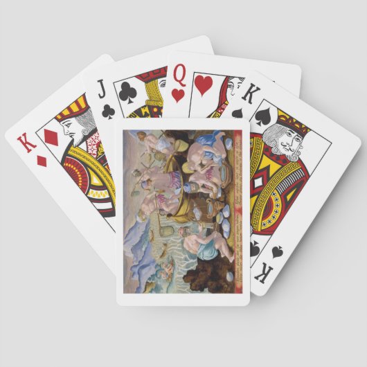 インダス川の巨大なハマグリのために採取している先住民は地図をつくります トランプ (裏面)