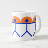 インダロマンブルーアンドオレンジサン ジャンボコーヒーマグカップ (正面右)