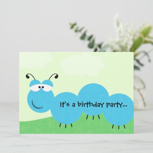 インチみみずそれはパーティーの誕生日のパーティの招待状です 招待状 (スタンド正面)