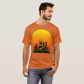 インチェシティのサンセット  楽しい Tシャツ (正面フル)
