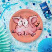 インチオレンジチタニウムのブタのプレート9 ペーパープレート (パーティー)