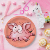 インチオレンジチタニウムのブタのプレート9 ペーパープレート (パーティー)