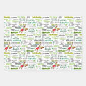 インチ引用文パターン ラッピングペーパーシート (正面3)