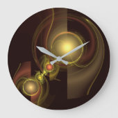 インティブつながり抽象芸術アートラウンド ラージ壁時計 (正面)